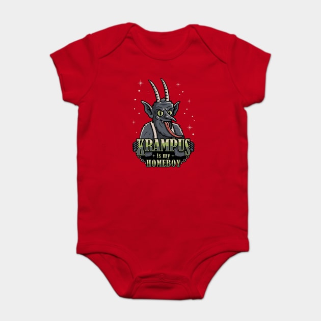 Krampus Is My Homeboy Baby Bodysuit by dumbshirts